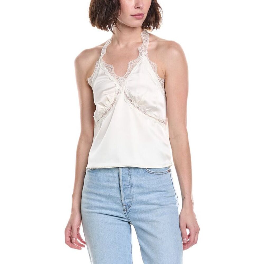 To My Lovers Womens Lace Top, White